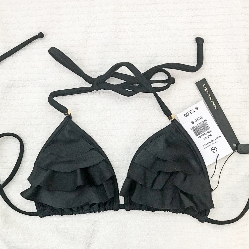 ViX Paula Hermanny Tri Ruffle Bikini Top - Size S